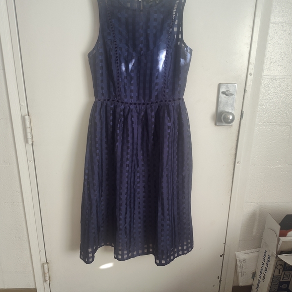 English Factory Navy  Checkered Dress - Picture 1 of 6